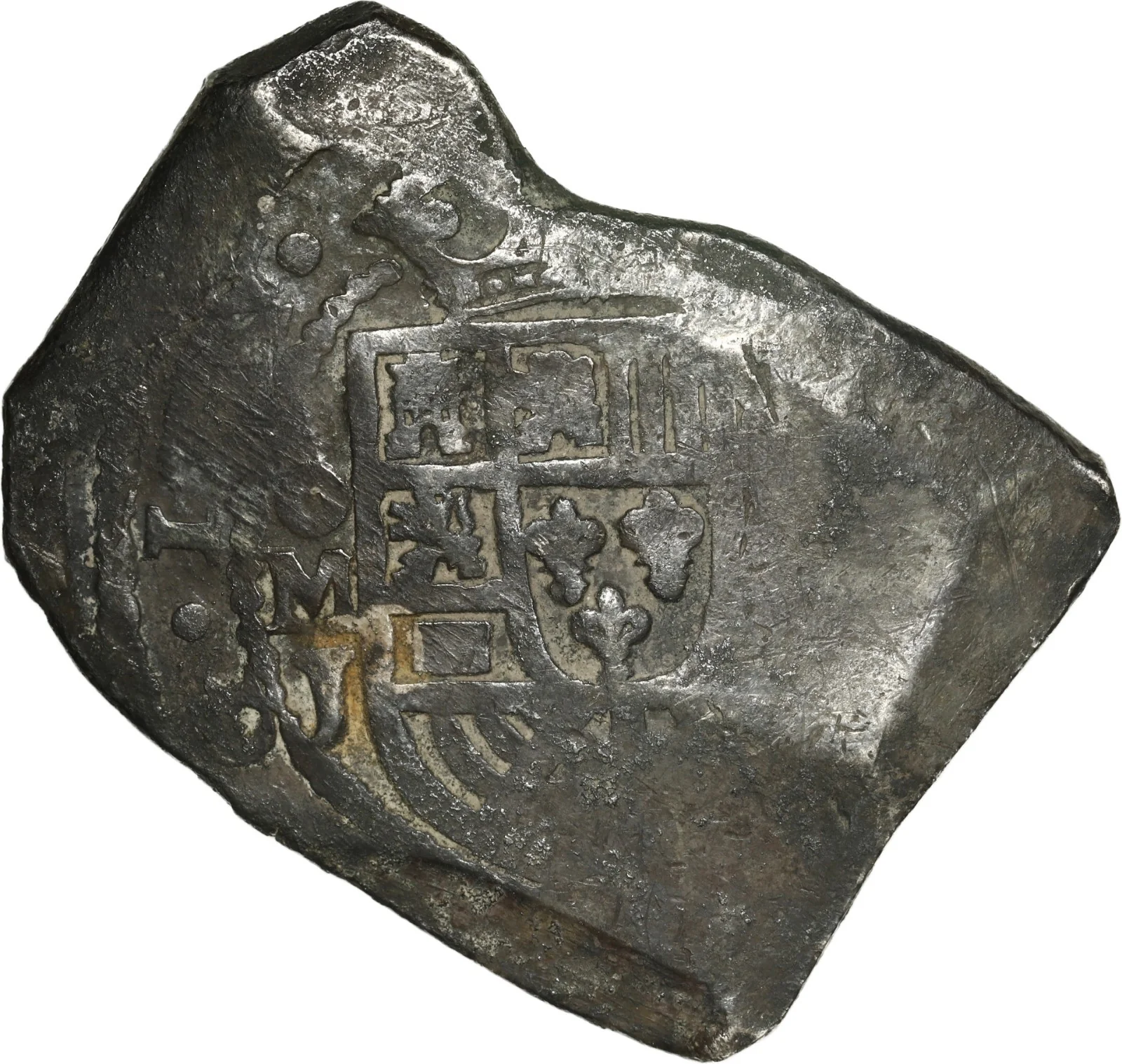 1715 Fleet Shipwreck MEXICO, Mexico City, cob 8 reales, 1714 J, new-style shield