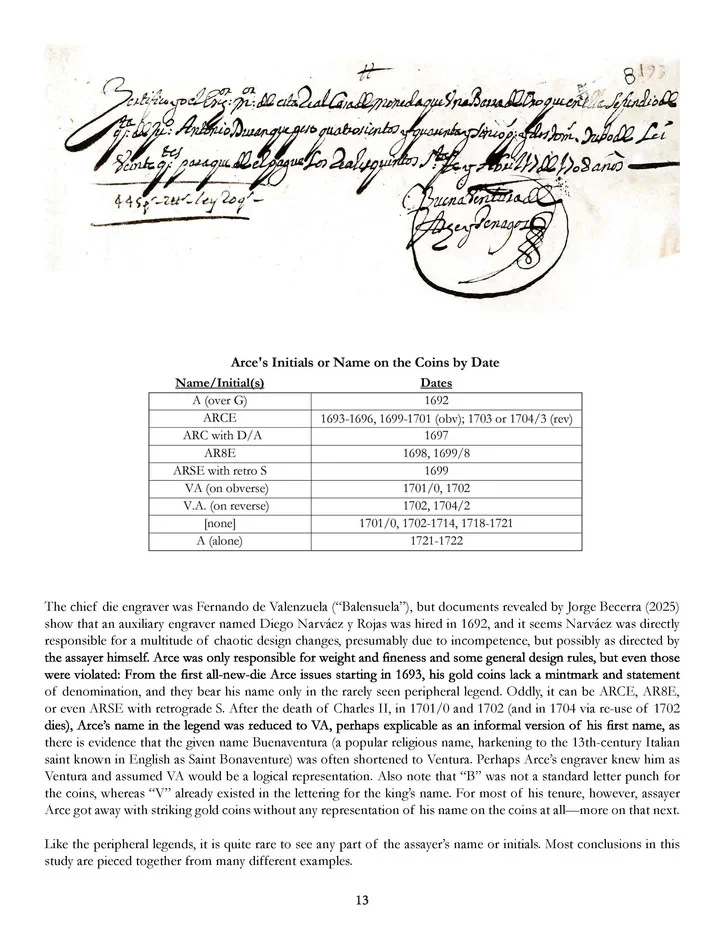 ARCE’S DOUBLOONS: Gold Cob Coinage of Assayer Arce 1692-1714 by Sedwick (2026) - Image 4