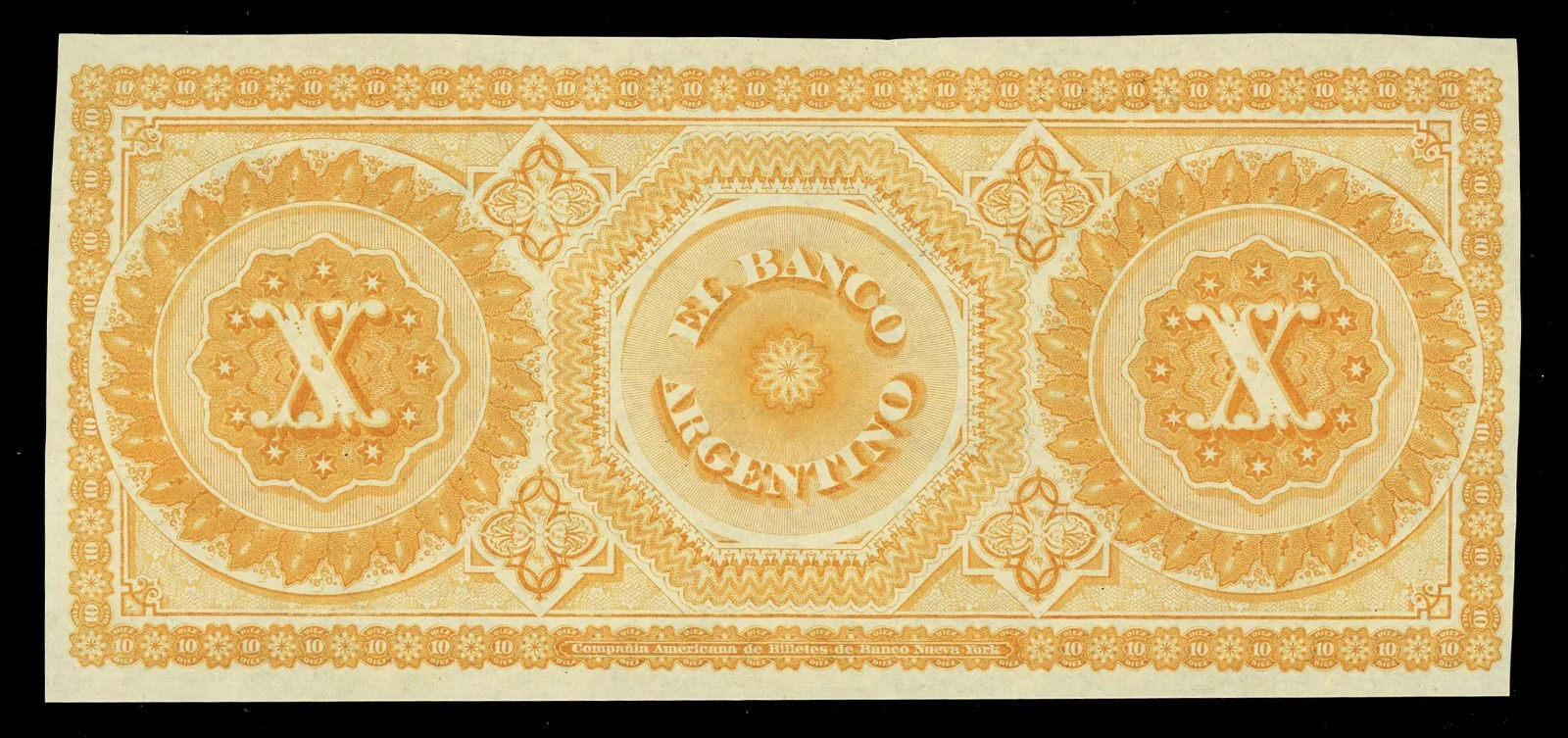 ARGENTINA Cordoba El Banco Argentino 10 pesos 1-7-1873 Pick-S1481r Bauman Plate - Image 2