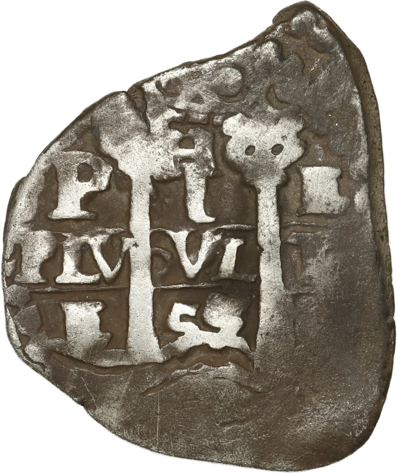 BOLIVIA, Potosí, cob 1 real, 1655 E, H at top.
