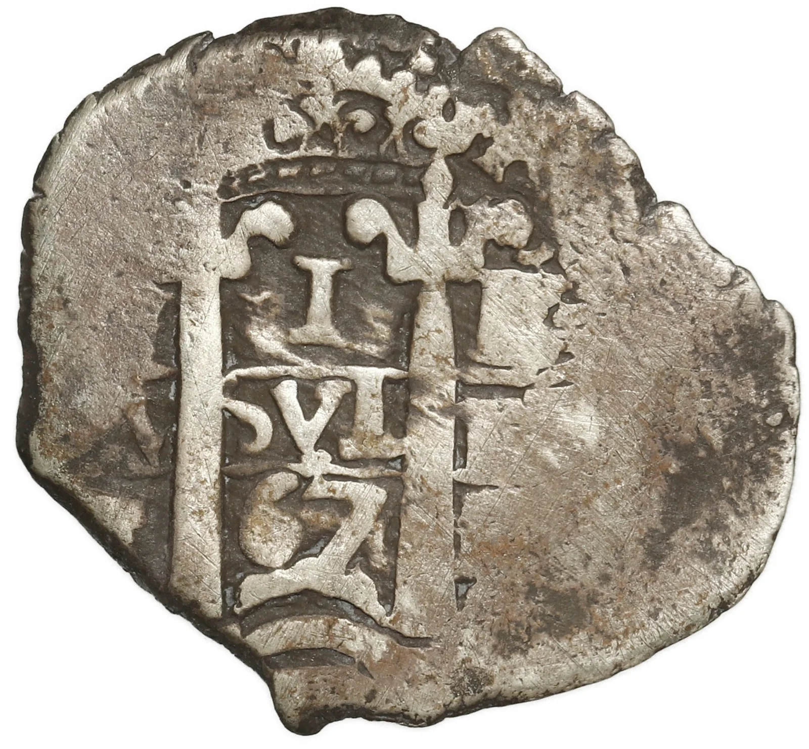 BOLIVIA, Potosí, cob 1 real, 1667 E.
