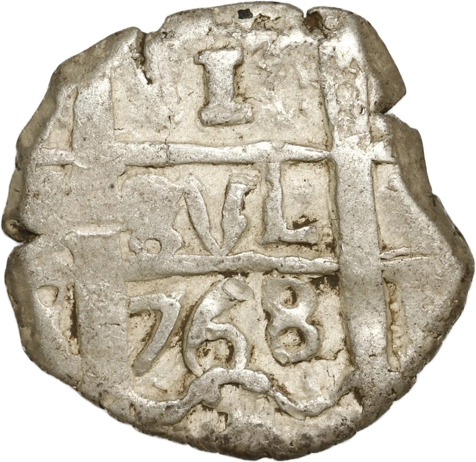 BOLIVIA, Potosí, cob 1 real, 1768 (V-Y).