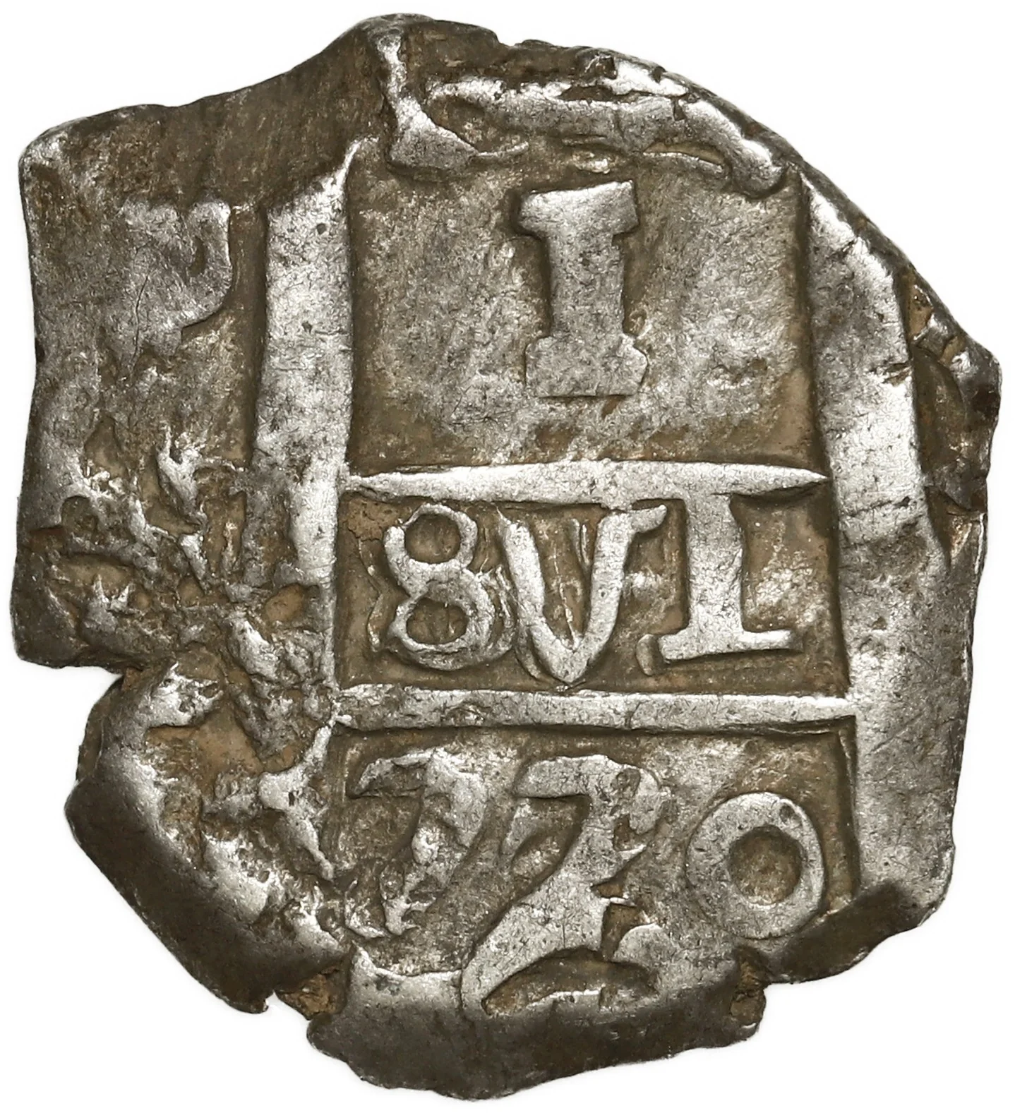 BOLIVIA, Potosí, cob 1 real, 1770/60 (V-Y), very rare (unique?).