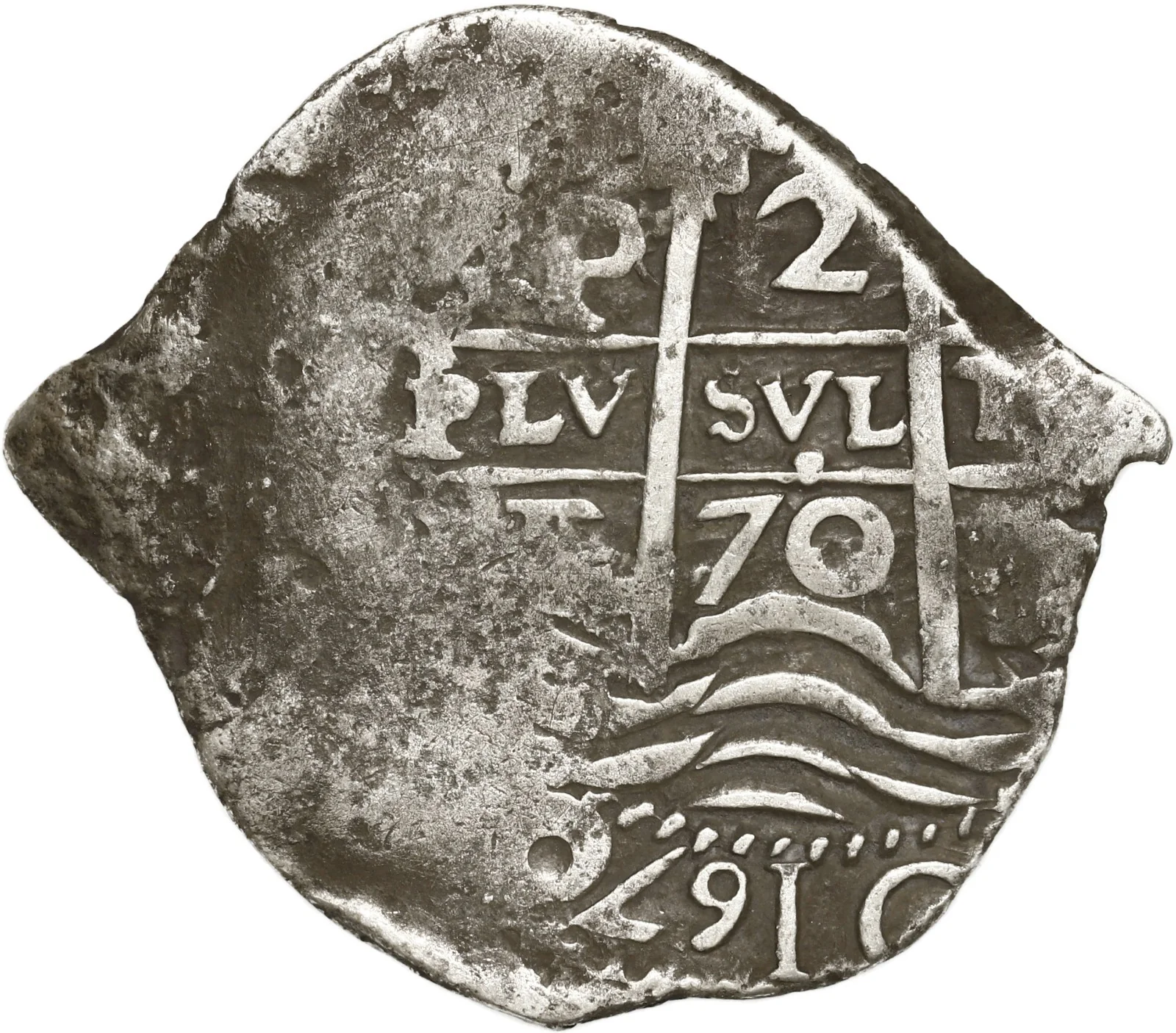 BOLIVIA, Potosí, cob 2 reales, 1670 E.