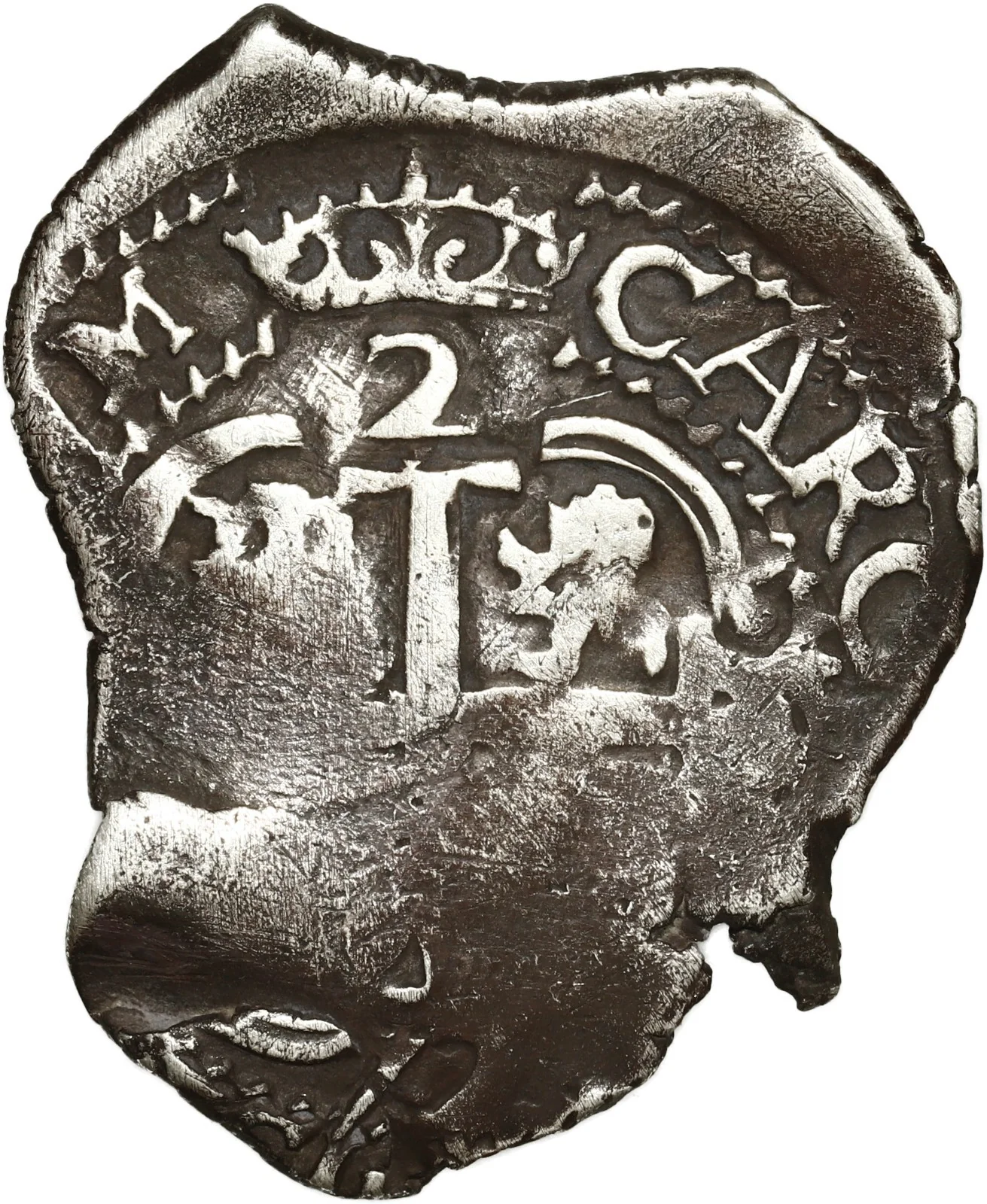BOLIVIA, Potosí, cob 2 reales, 1672 E, neat shape. - Image 2