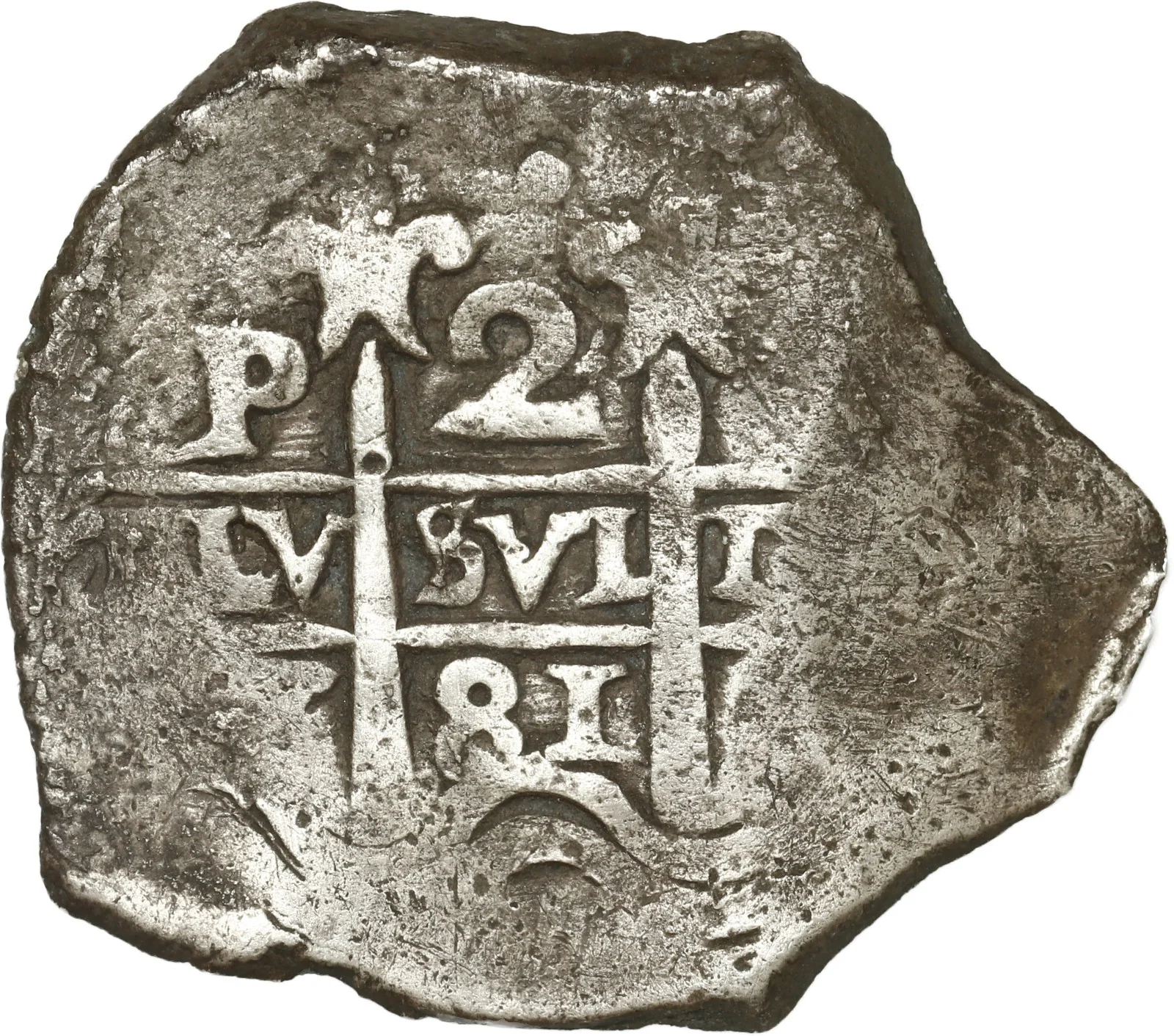 BOLIVIA, Potosí, cob 2 reales, 1681 V.