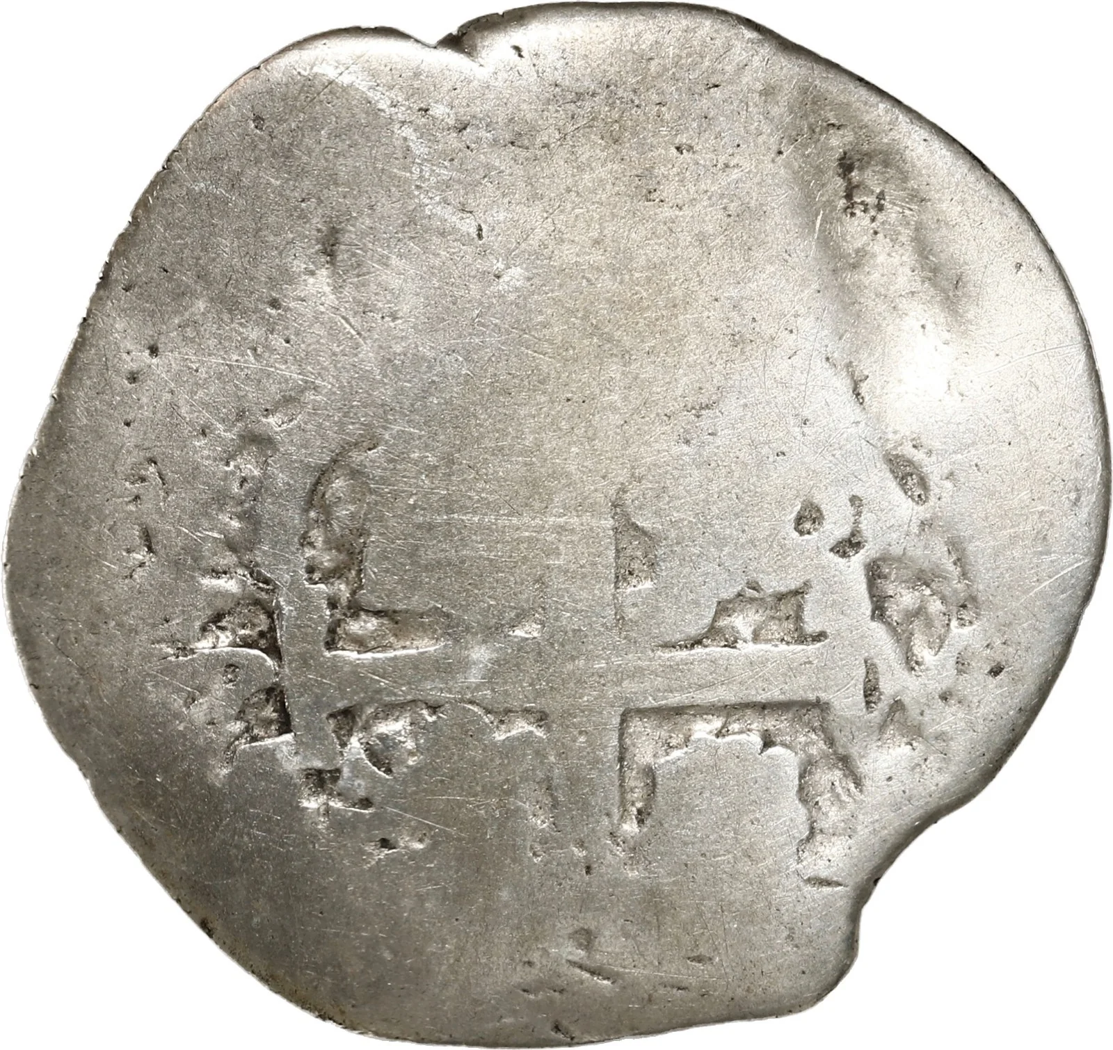 BOLIVIA, Potosí, cob 2 reales, 1684 V, struck on a 1R-weight flan (3.48 grams) - Image 2