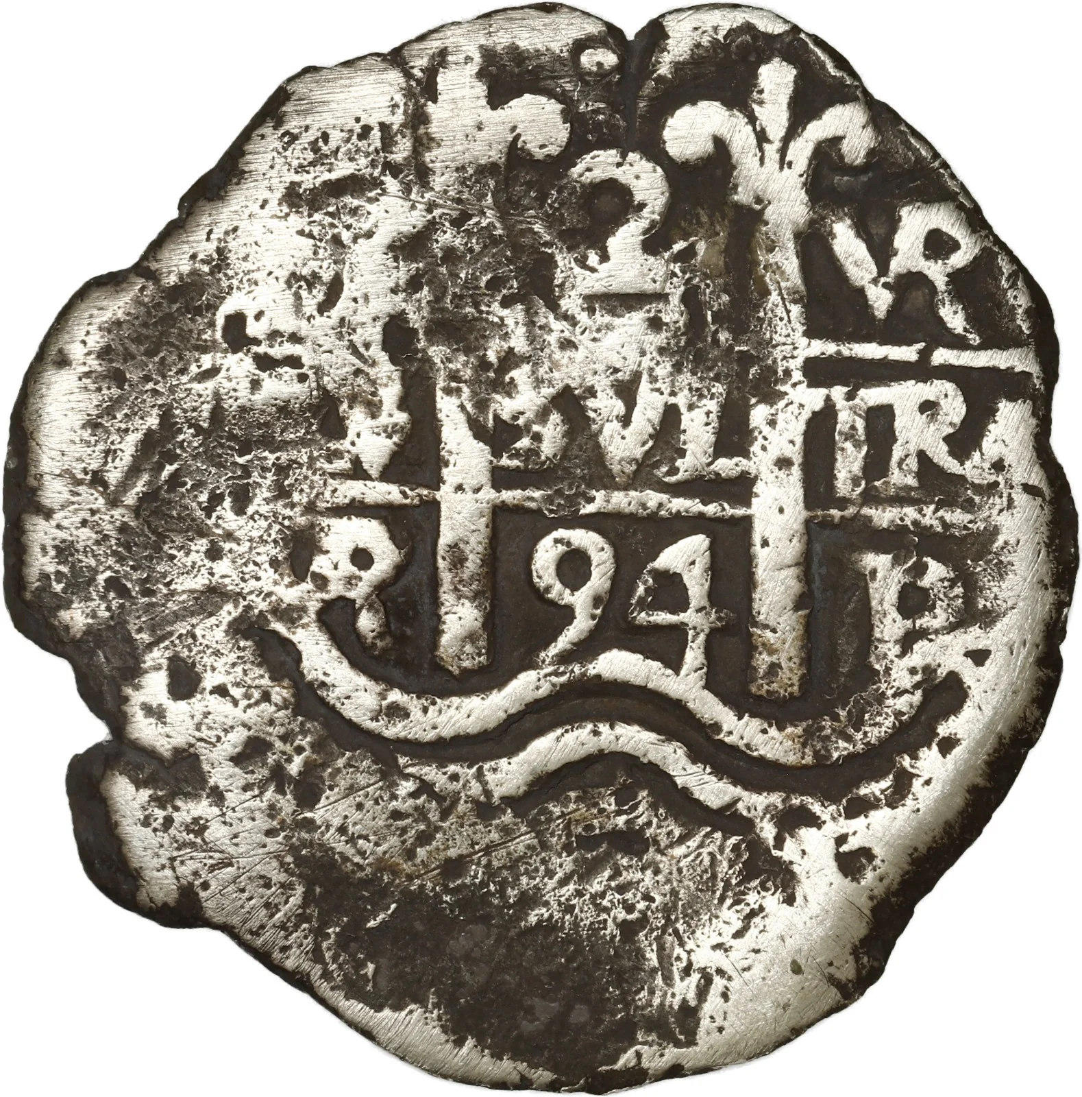 BOLIVIA, Potosí, cob 2 reales, 1694 VR.