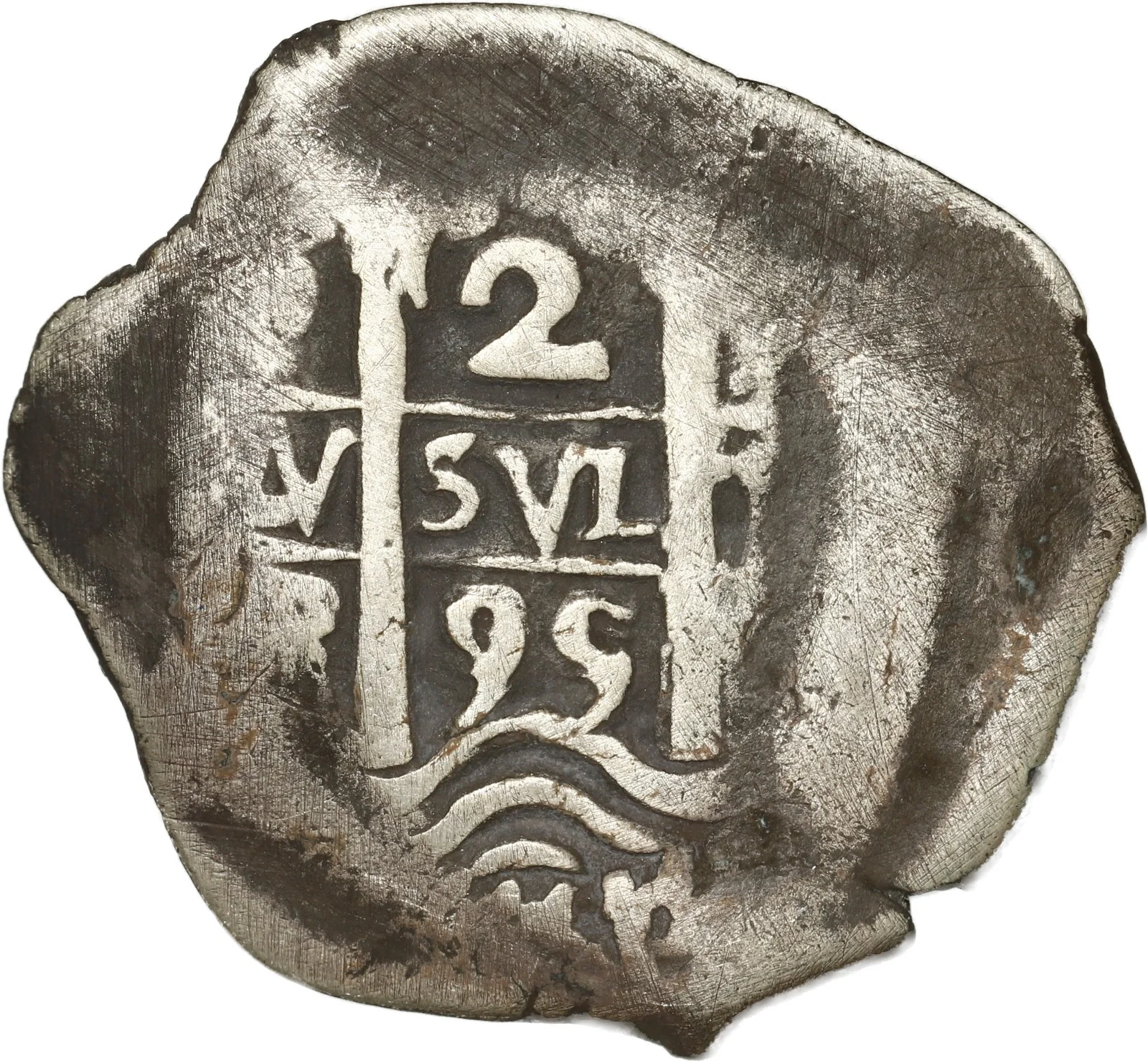 BOLIVIA, Potosí, cob 2 reales, 1695 VR.