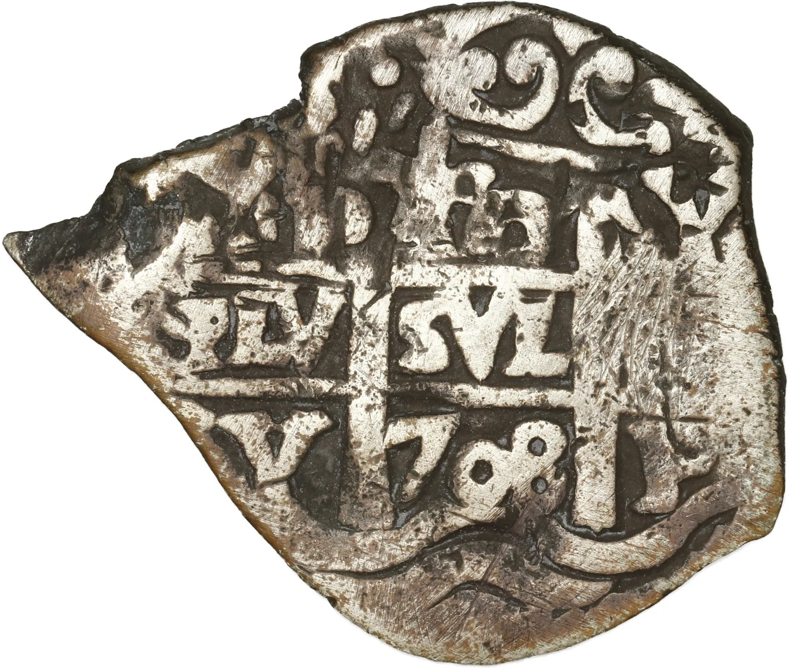 BOLIVIA, Potosí, cob 2 reales, 1708 Y.