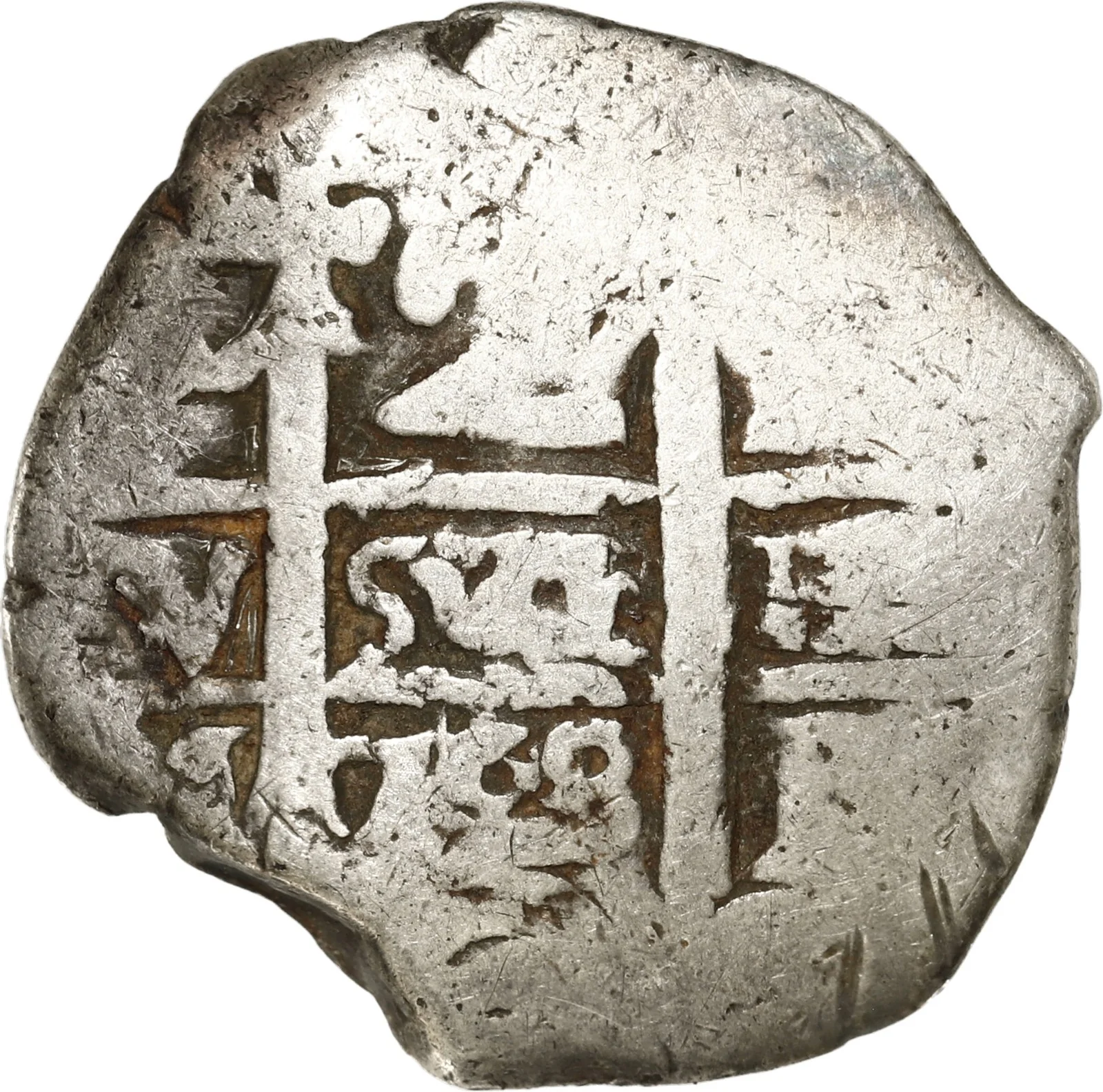 BOLIVIA, Potosí, cob 2 reales, 1728 Y.