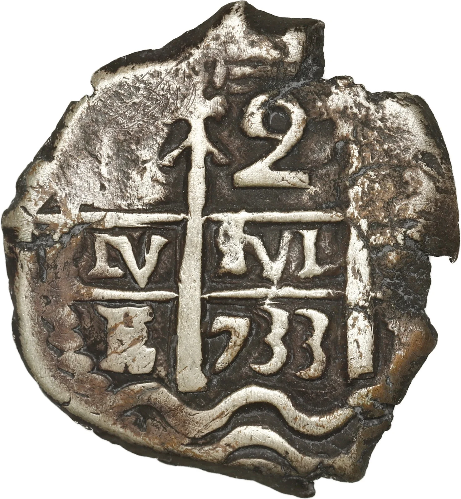 BOLIVIA, Potosí, cob 2 reales, 1733 E.