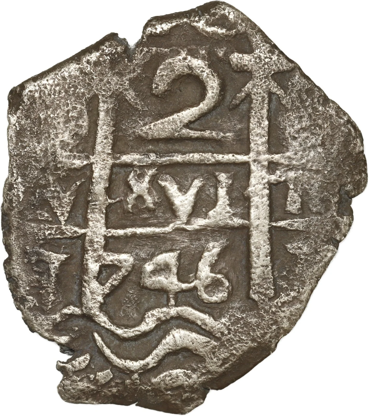 BOLIVIA, Potosí, cob 2 reales, 1746 q.