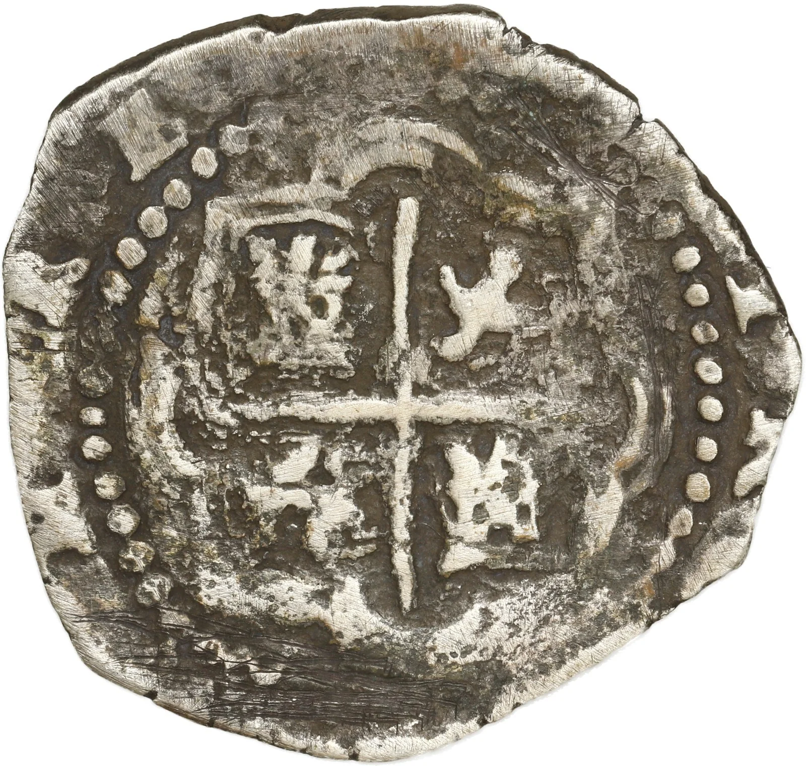 BOLIVIA, Potosí, cob 2 reales, Philip II, assayer R (Ramos). - Image 2