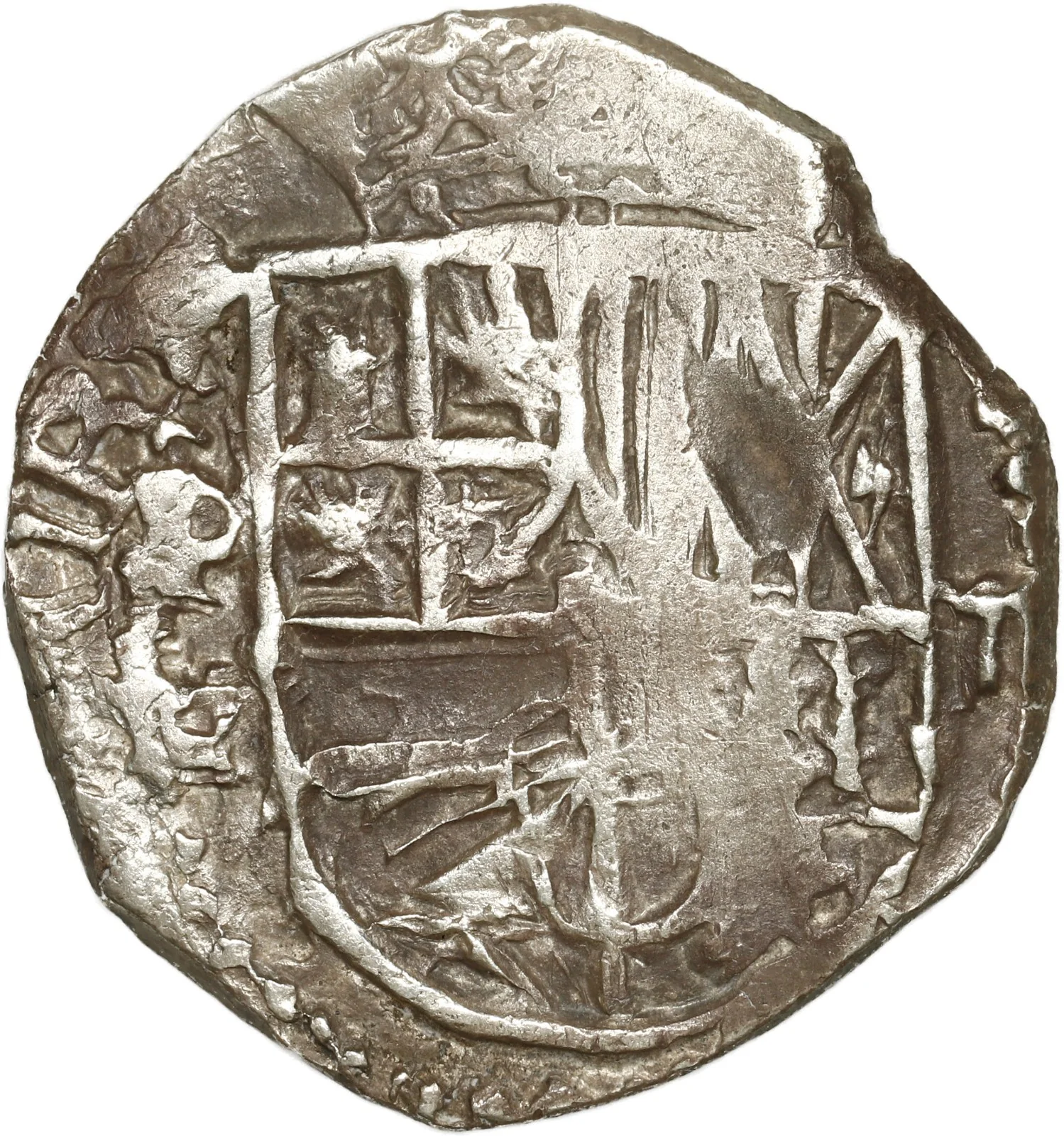 BOLIVIA, Potosí, cob 2 reales, Philip III, assayer not visible.