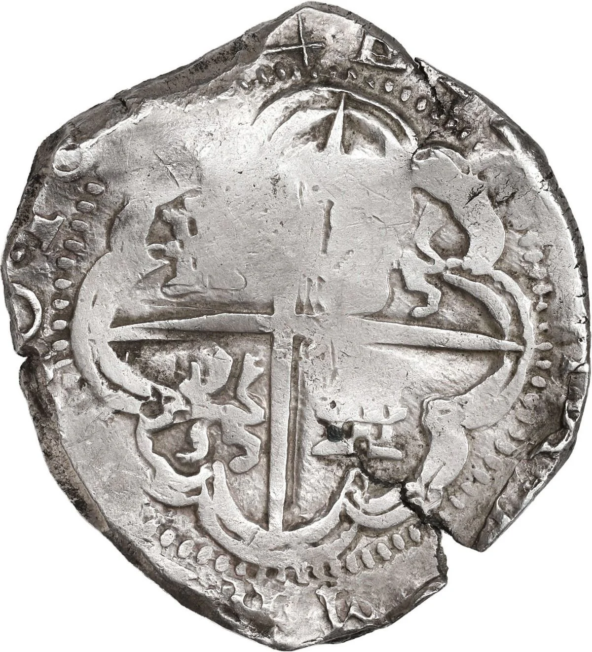 BOLIVIA, Potosí, cob 8 reales, 1634 full final digit 4 of date - Image 2