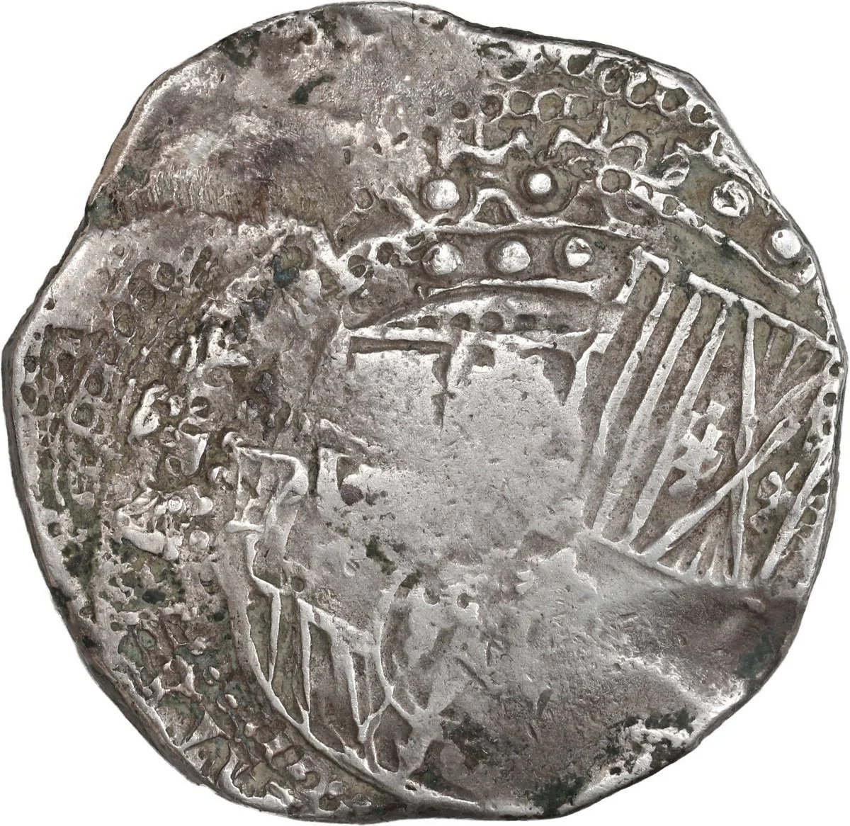 BOLIVIA, Potosí, cob 8 reales, 1638 (T or TR). KM-19a; Cal-Type 327