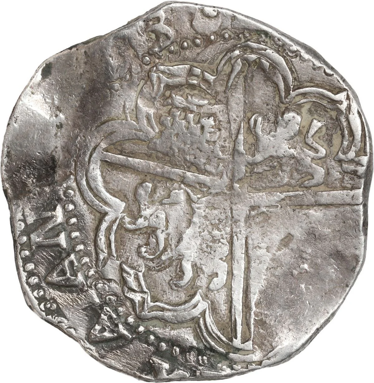 BOLIVIA, Potosí, cob 8 reales, 1638 (T or TR). KM-19a; Cal-Type 327 - Image 2