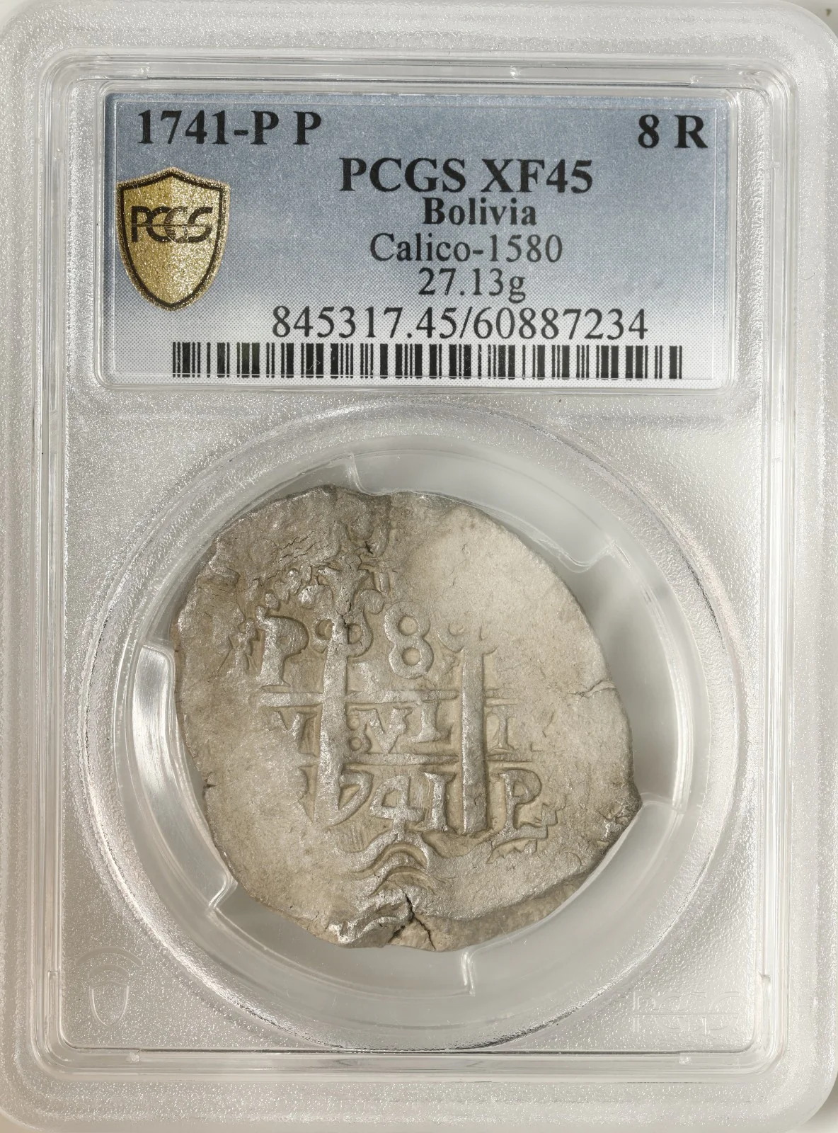 BOLIVIA, Potosí, cob 8 reales, 1741 P, PCGS XF45. - Image 3