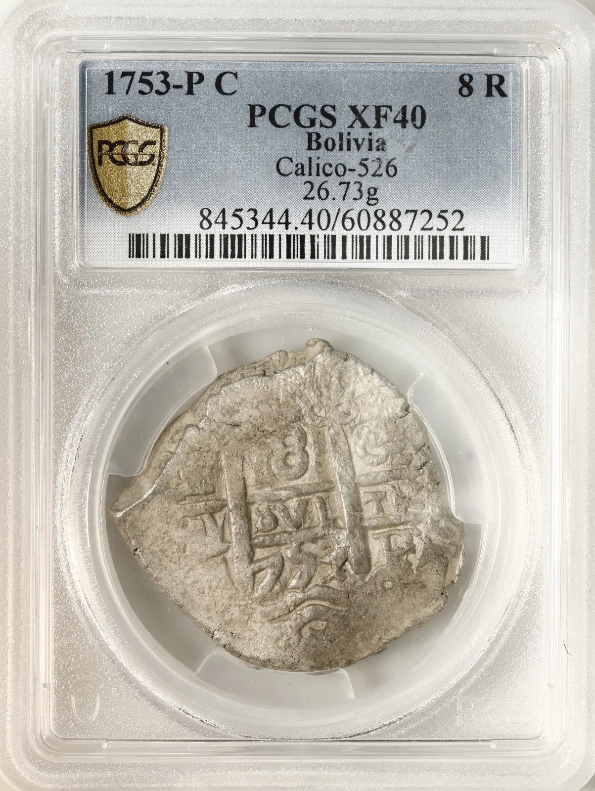 BOLIVIA, Potosí, cob 8 reales, 1753 C, PCGS XF40. - Image 3