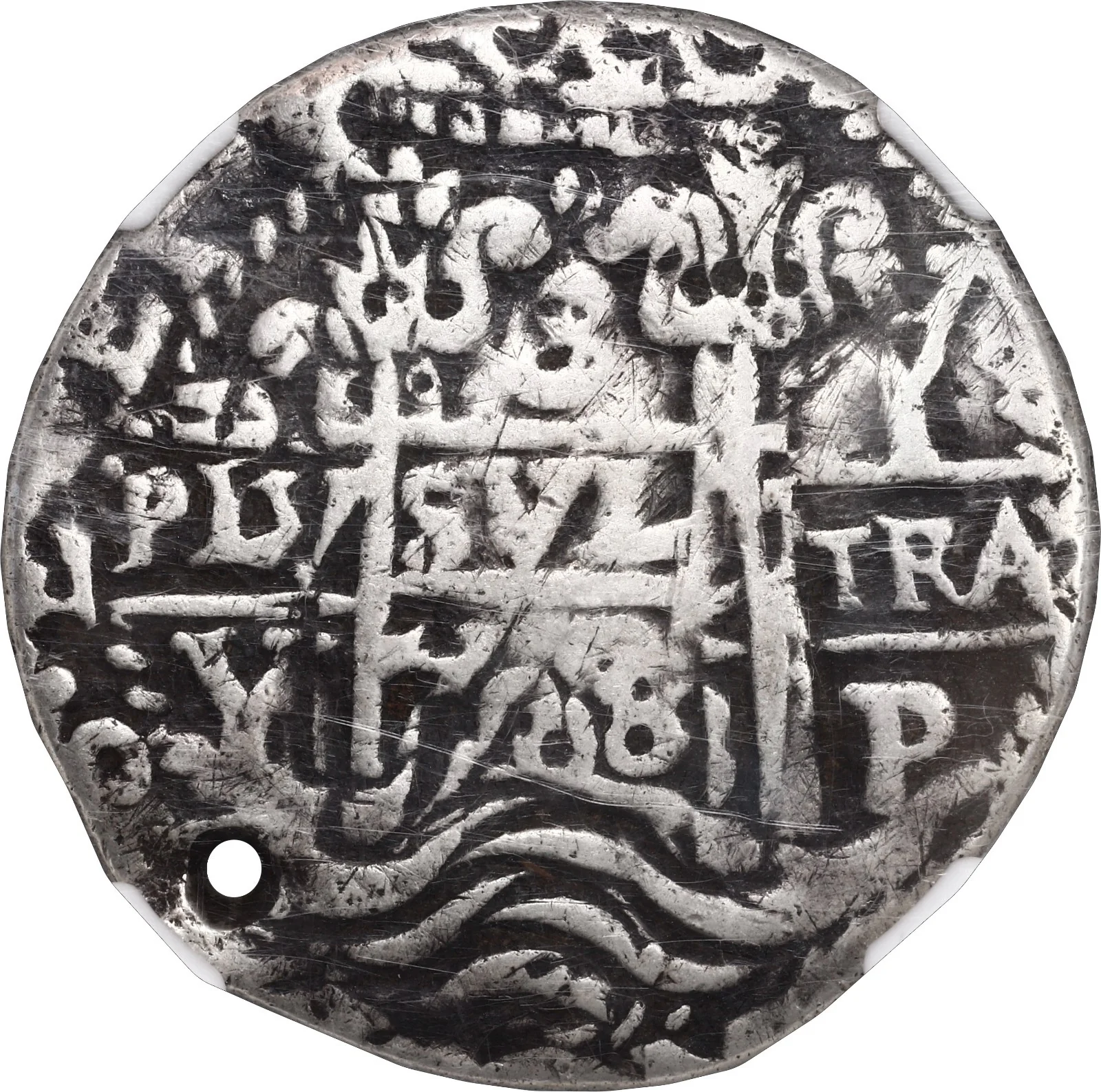 BOLIVIA, Potosí, cob 8 reales Royal (galano), 1708 Y, NGC VF details