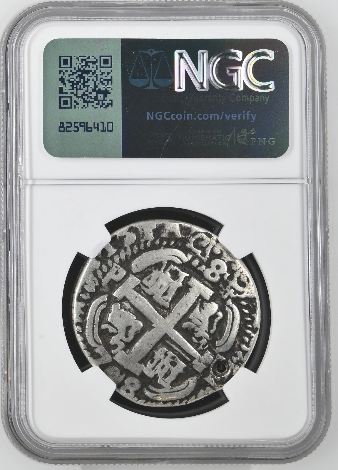 BOLIVIA, Potosí, cob 8 reales Royal (galano), 1708 Y, NGC VF details - Image 4