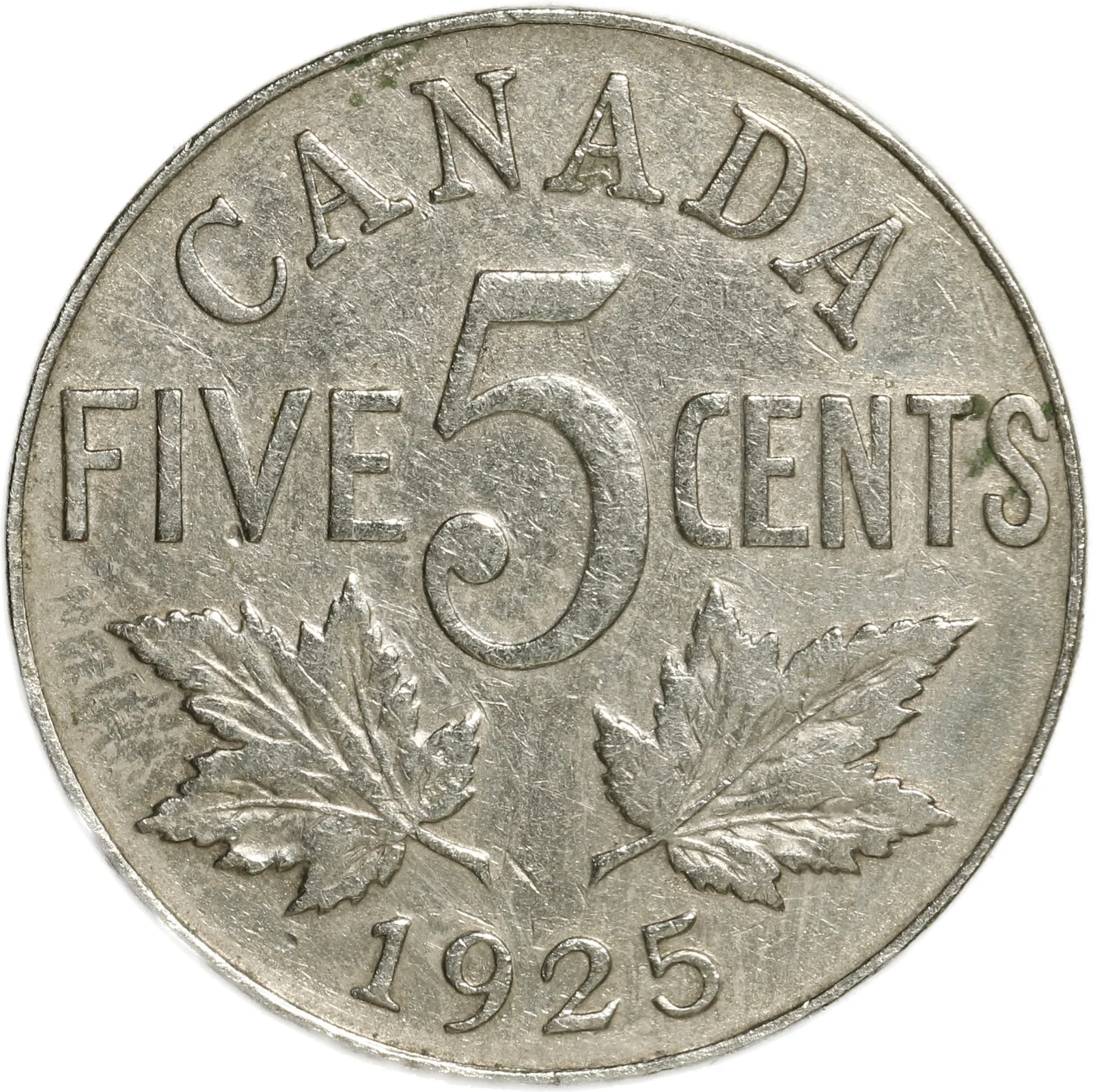 CANADA, Ottawa mint, 5 cents, George V, 1925, key date. - Image 2