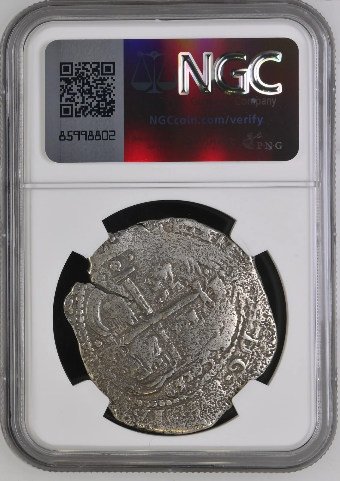 Capitana Shipwreck (1654) BOLIVIA, Potosi, cob 8 reales, 1653 E, with dot-PH-dot - Image 4