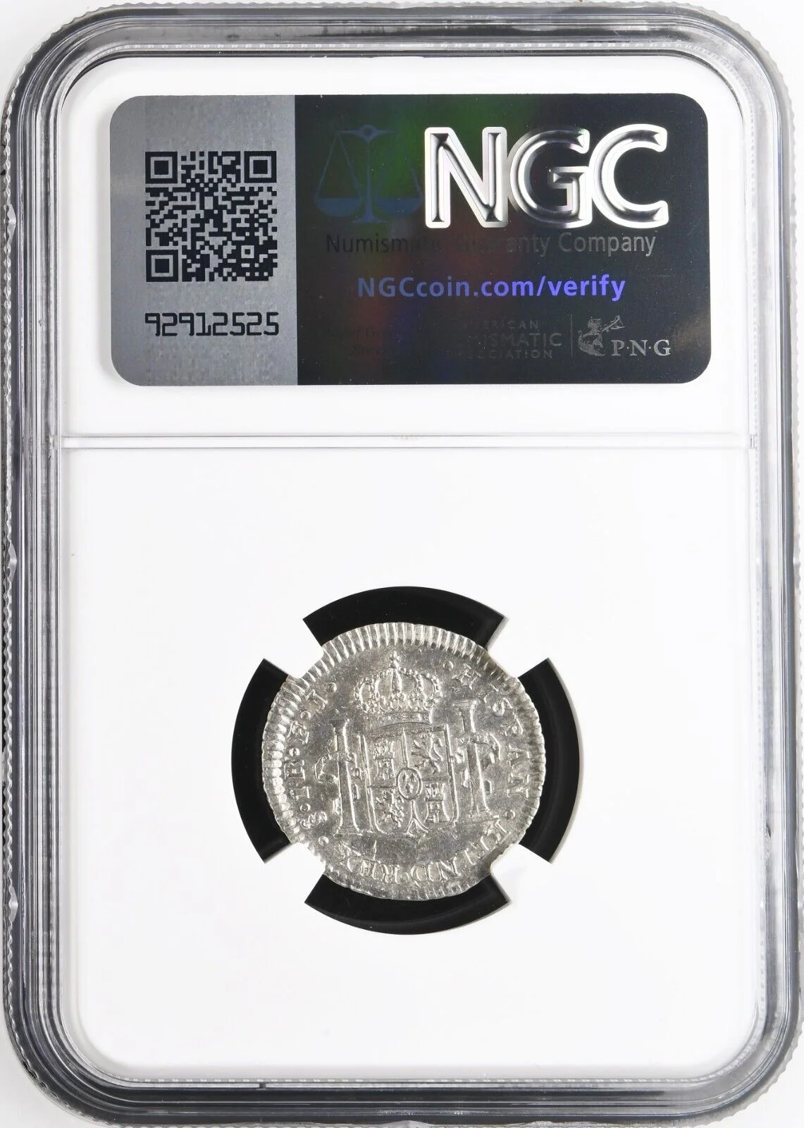 CHILE Santiago Bust 1 Real Ferdinand VII 1812/1 FJ NGC AU Details Val y Mexia - Image 4