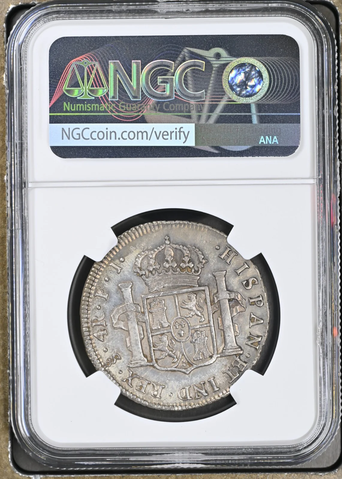 CHILE, Santiago, bust 4 reales, Charles IV, 1806 FJ, NGC AU details / cleaned - Image 4