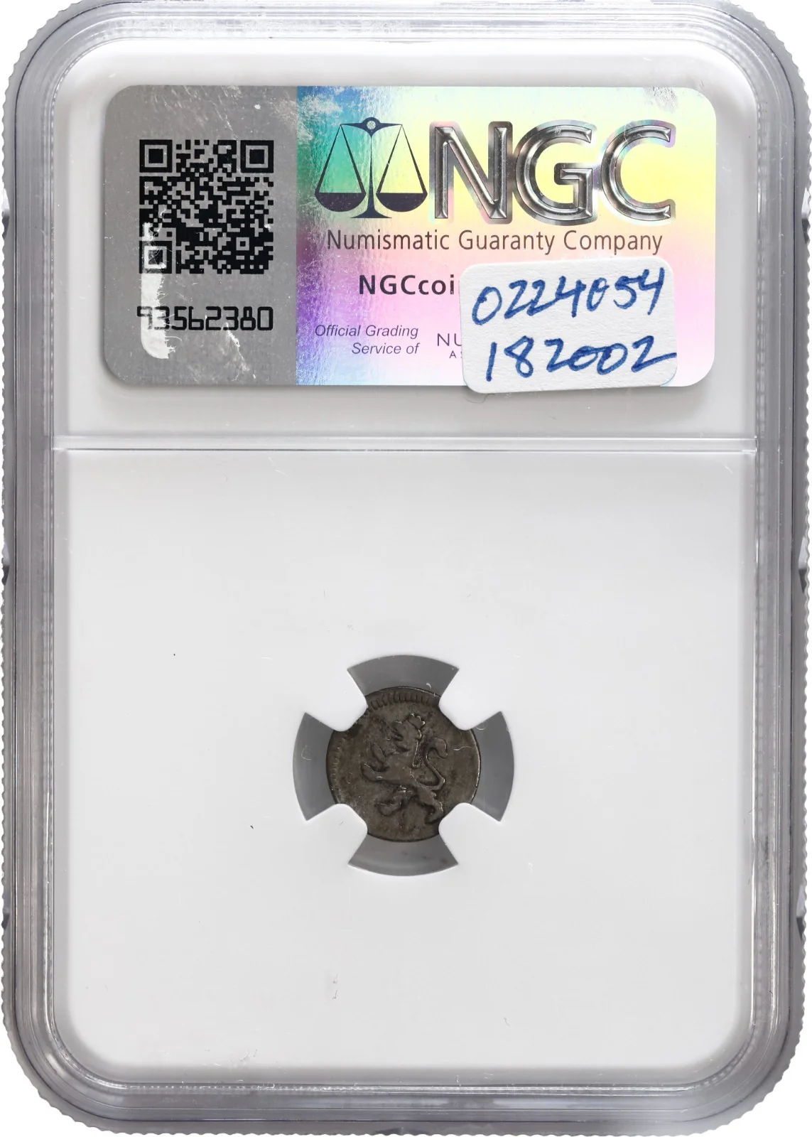 COLOMBIA, Bogotá, 1/4 real, Ferdinand VII, 1817, NGC VF 35, EMO Collection Label - Image 4