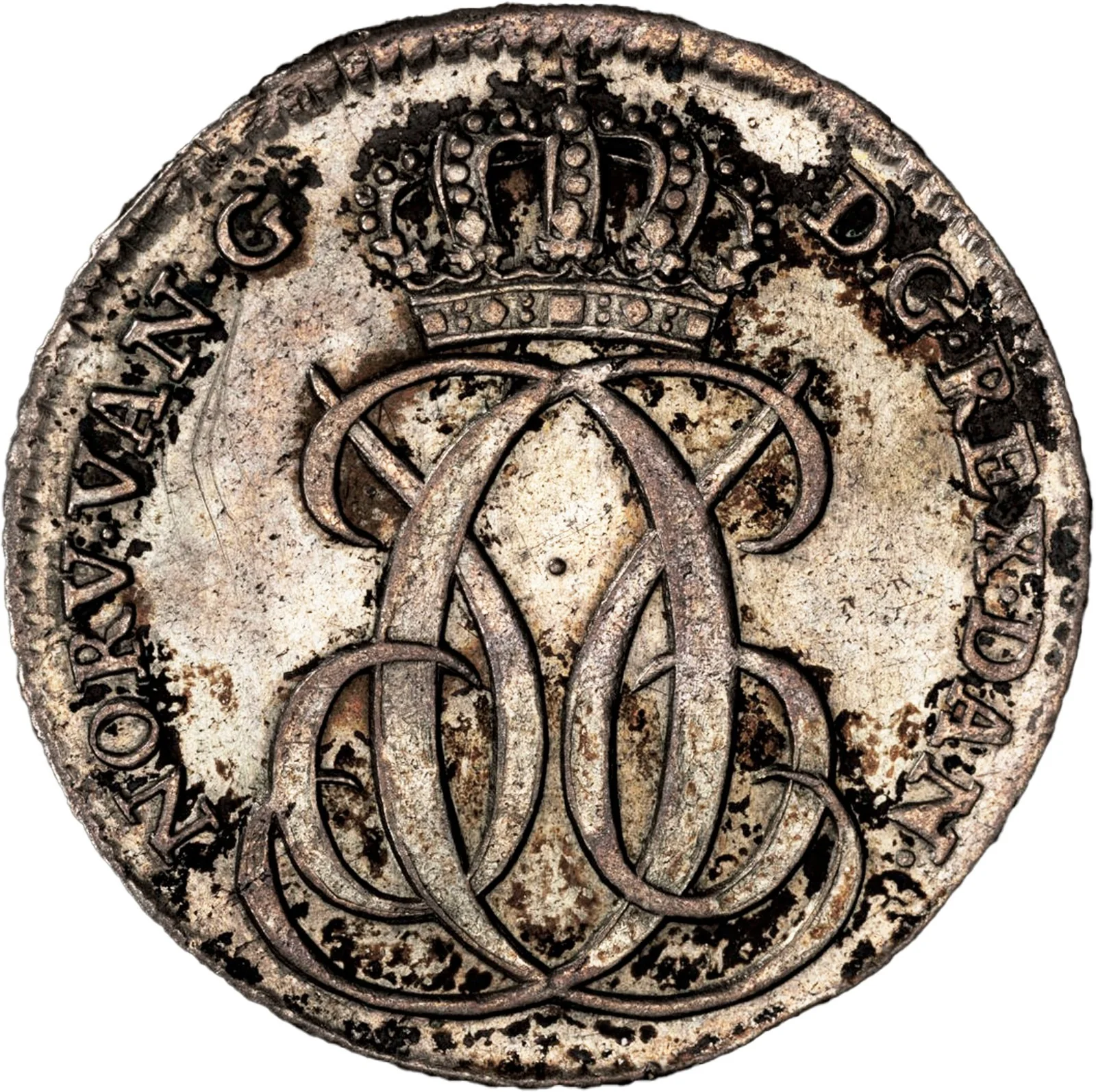 DANISH WEST INDIES, Copenhagen mint, 12 skilling, Christian VI, 1740 CW, PCGS AU - Image 2