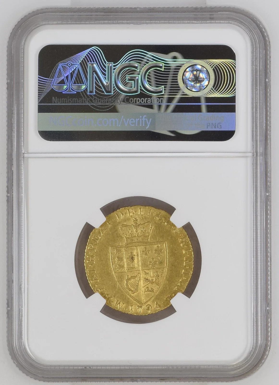 GREAT BRITAIN, London, England, gold guinea, George III, 1794, NGC AU 50. - Image 4