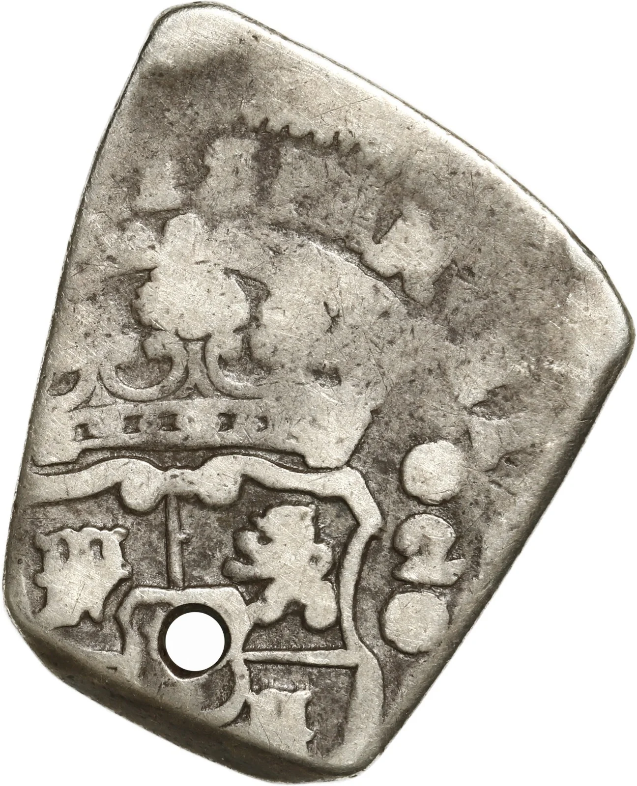 GUATEMALA, Guatemala City, cob 2 reales, 1739/8 J, small denomination 2. - Image 2