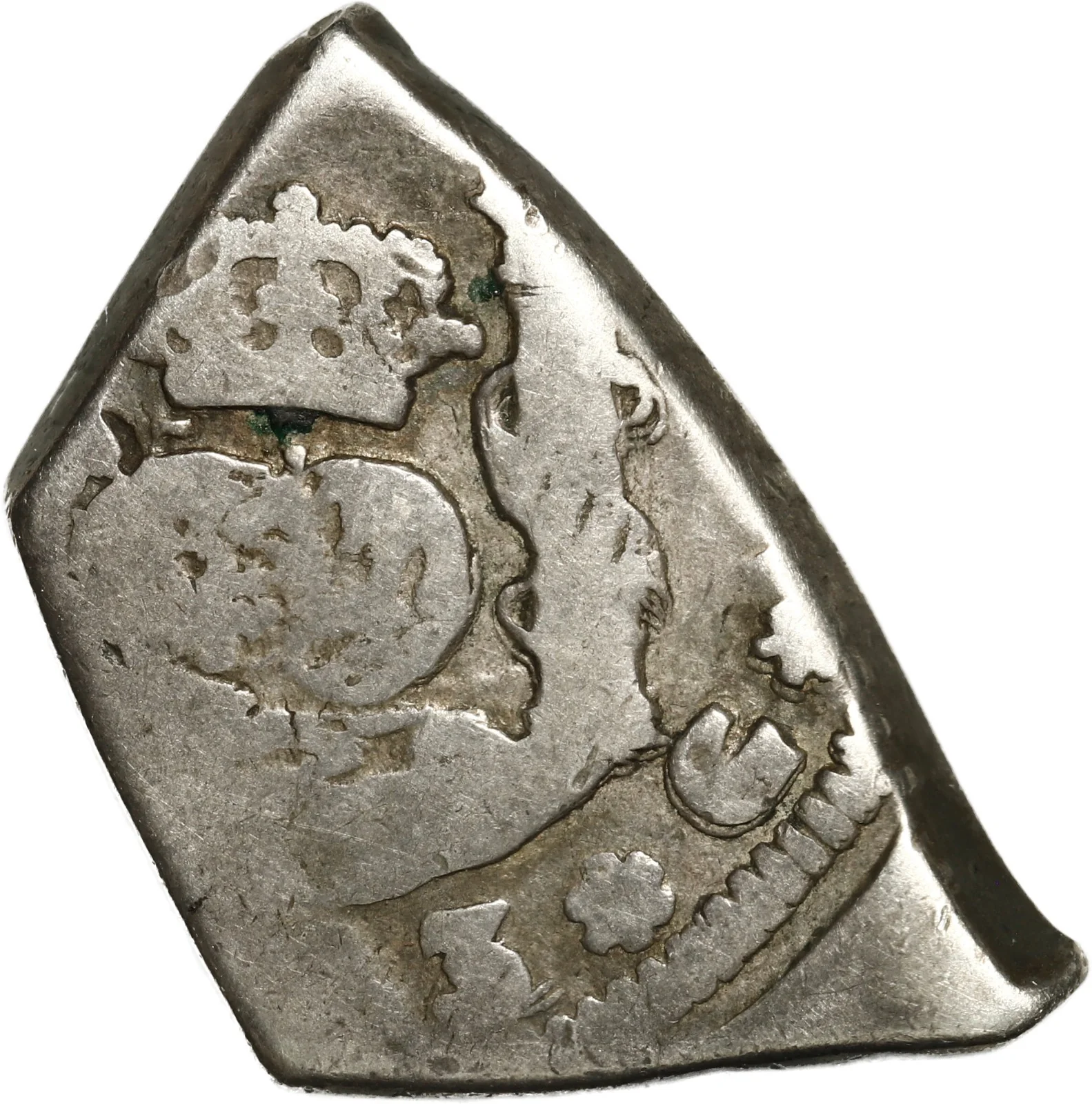 GUATEMALA, Guatemala City, cob 2 reales, 1743/2 J, rare.