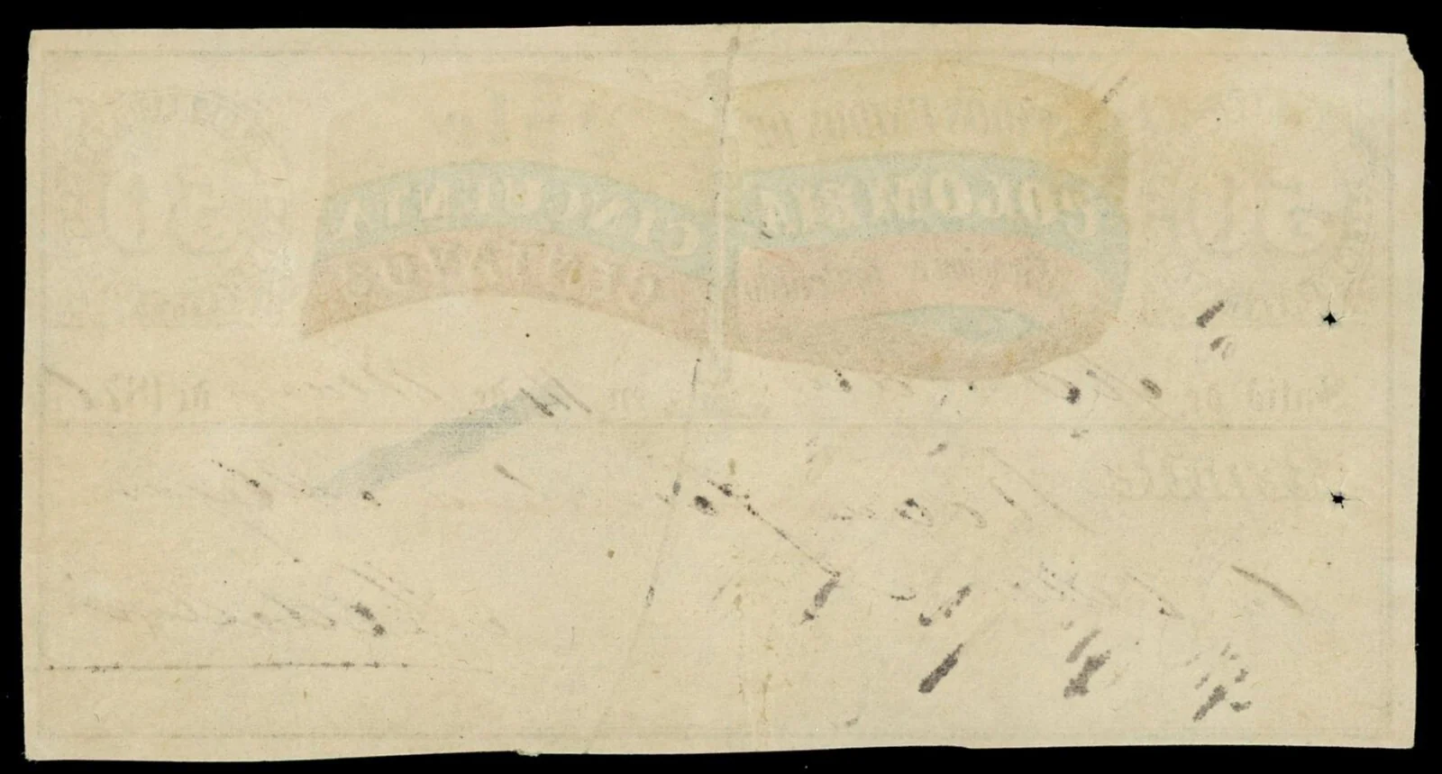 Medellin Colombia Correos Nacionales 50 Centavos 14-5-1876 Colombian Flag - Image 2