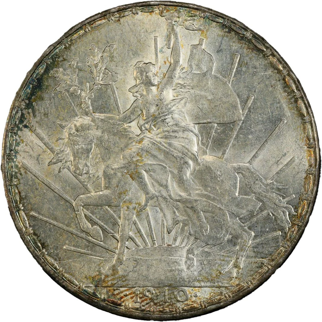 MEXICO, Mexico City, "caballito" peso, 1910, PCGS MS61.