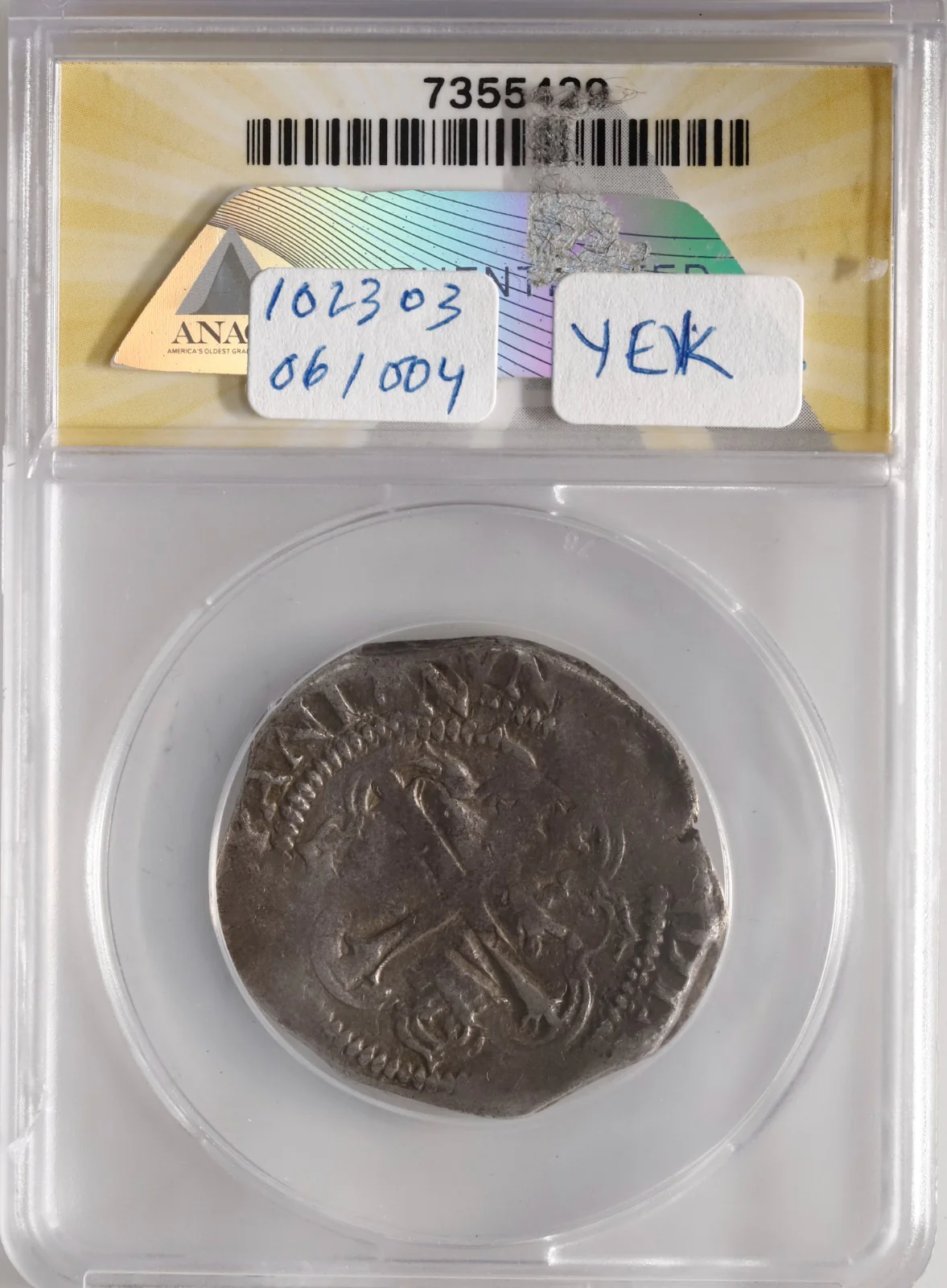 MEXICO, Mexico City, cob 4 reales, Philip III, assayer F, ANACS VF 30. - Image 4