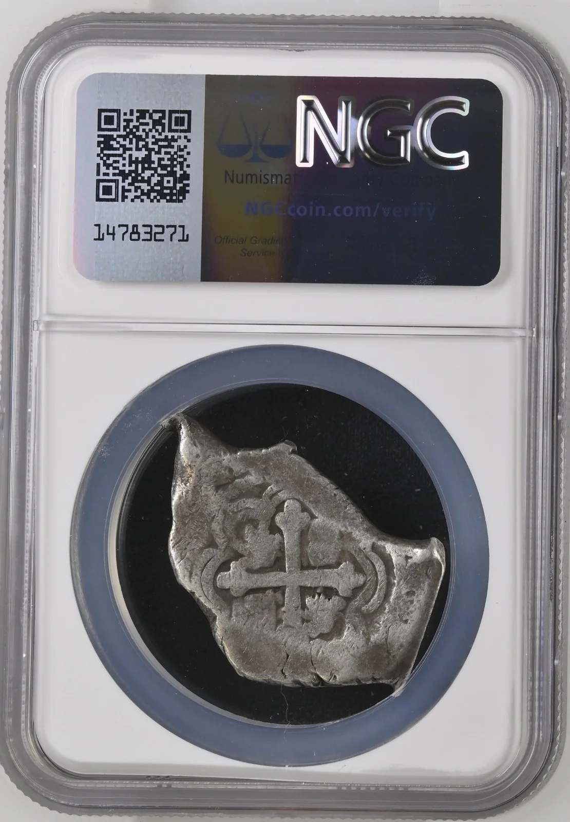 MEXICO, Mexico City, cob 4 reales, Philip V, assayer L, very odd shape,NGC VF 25 - Image 4
