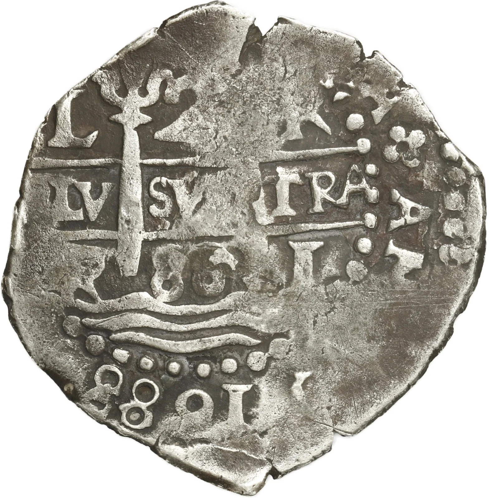 PERU, Lima, cob 2 reales, 1688 R.