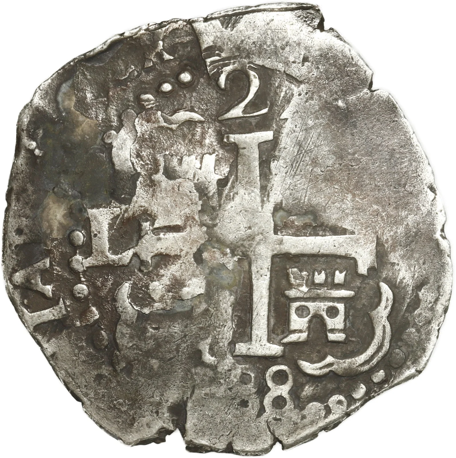 PERU, Lima, cob 2 reales, 1688 R. - Image 2