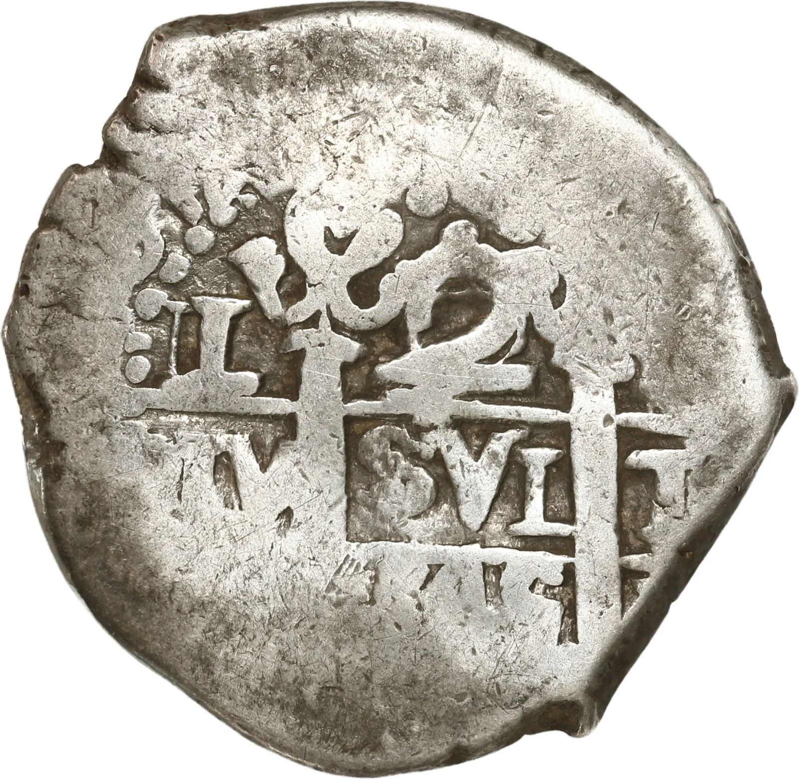 PERU, Lima, cob 2 reales, 1745 V.