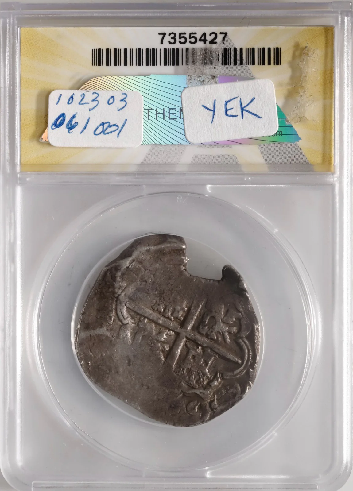 SPAIN, Seville, cob 4 reales, 1613 V, ANACS VF 20. - Image 4