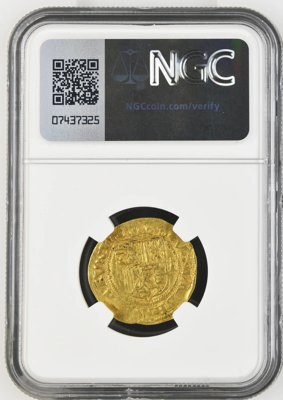 SPAIN Seville Gold Excelente Ferdinand-Isabel Dot between Busts NGC AU 55 - Image 4