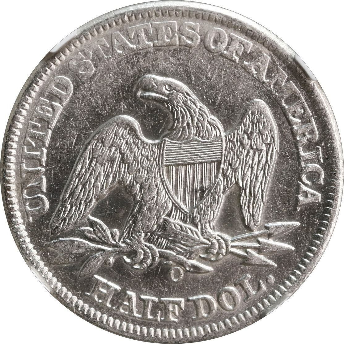 SS Republic Shipwreck 1858-O Silver Half Dollar NGC AU 53 - Rare Straight Grade - Image 4