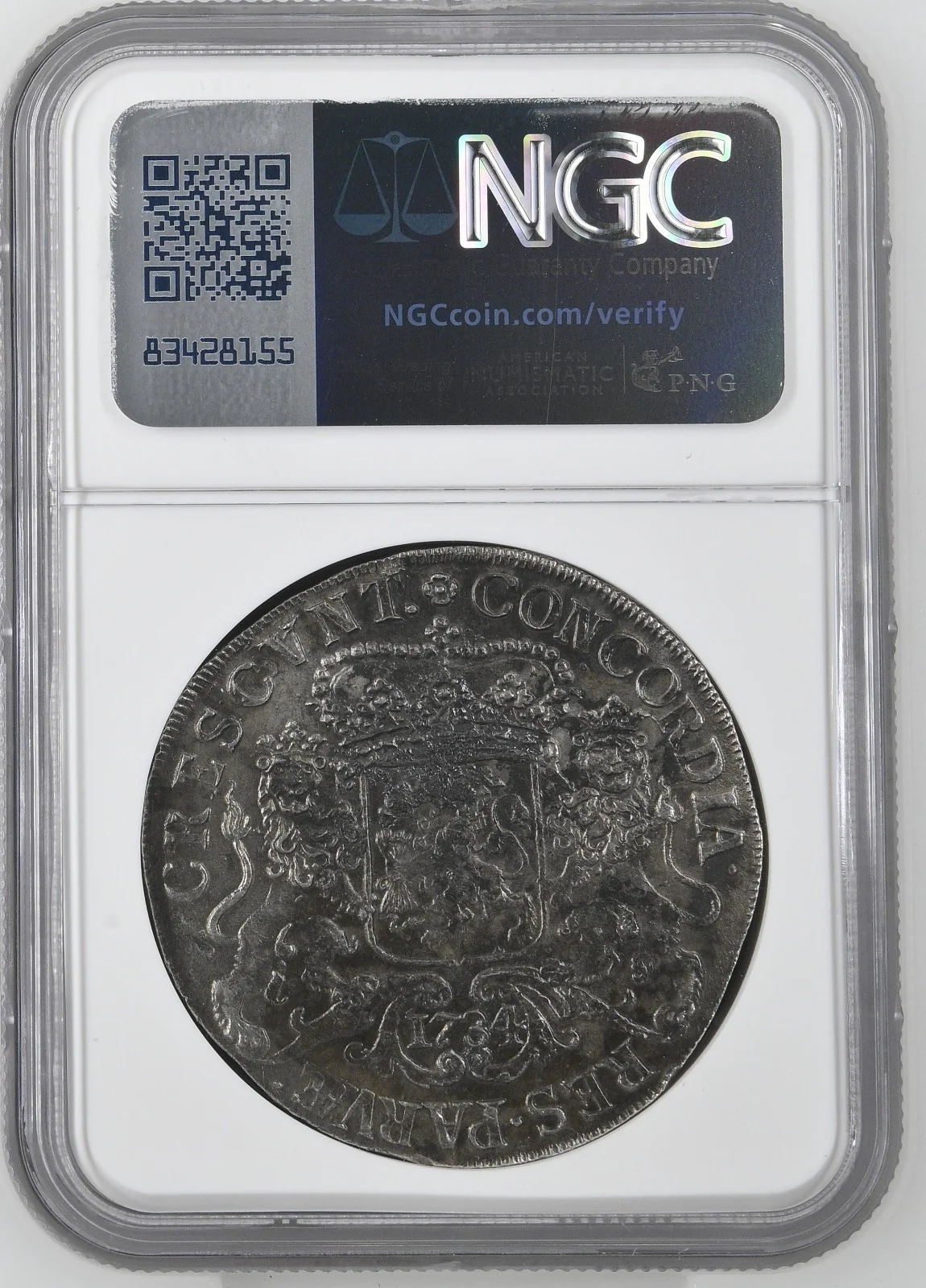 Vliegenthart Shipwreck NETHERLANDS United, "rider" ducatoon, 1734, NGC AUdetails - Image 4
